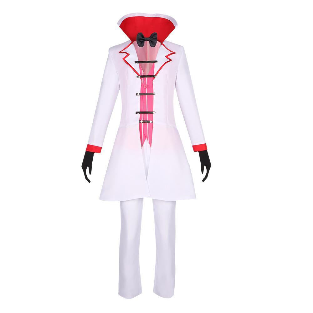 Hazbin Hotel Lucifer Morningstar White Suit Adult Cosplay Costume Carnival - Pajamasbuy