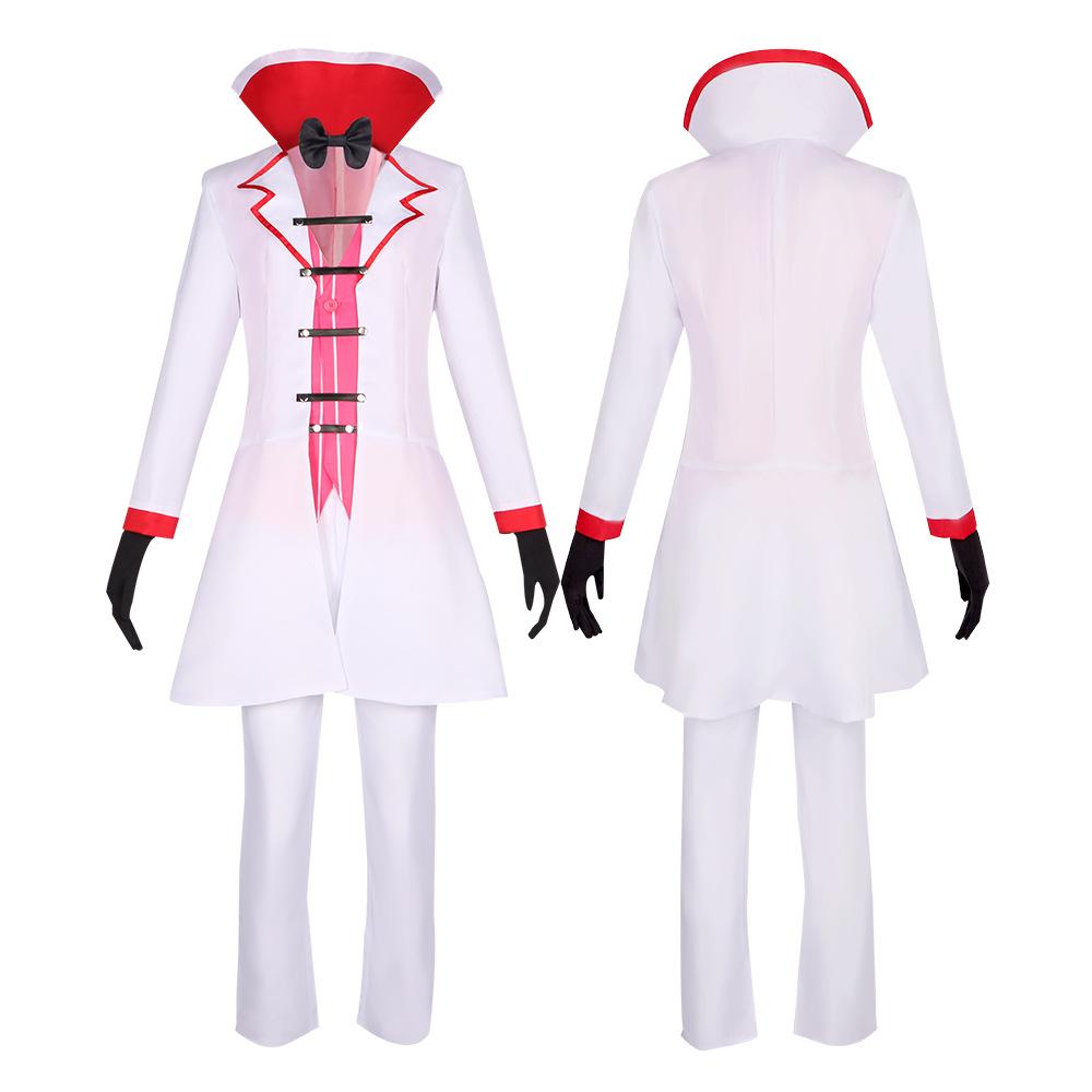 BuyHazbin Hotel Lucifer Morningstar White Suit Adult Cosplay Costume Carnival Now Cheaper With 3 - 5 Days Ship - PajamasBuy