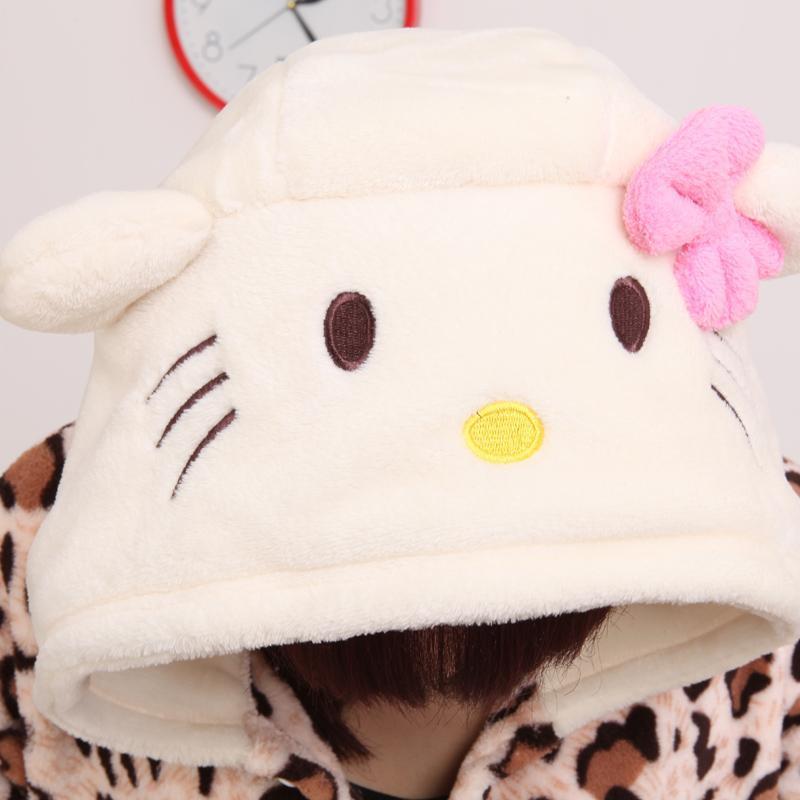 BuyHello Kitty Hoodie Pajamas Leopard Kigurumi Animal Costume Now Cheaper With 3 - 5 Days Ship - PajamasBuy