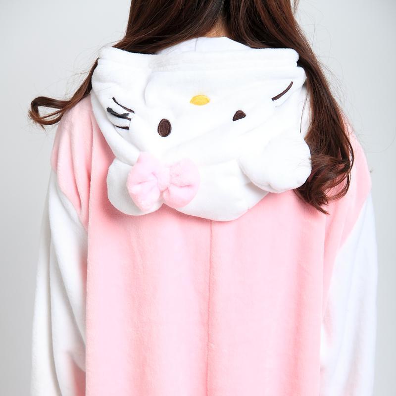 BuyHello Kitty Kigurumi Animal Onesie Hoodie Costume Pajamas Now Cheaper With 3 - 5 Days Ship - PajamasBuy