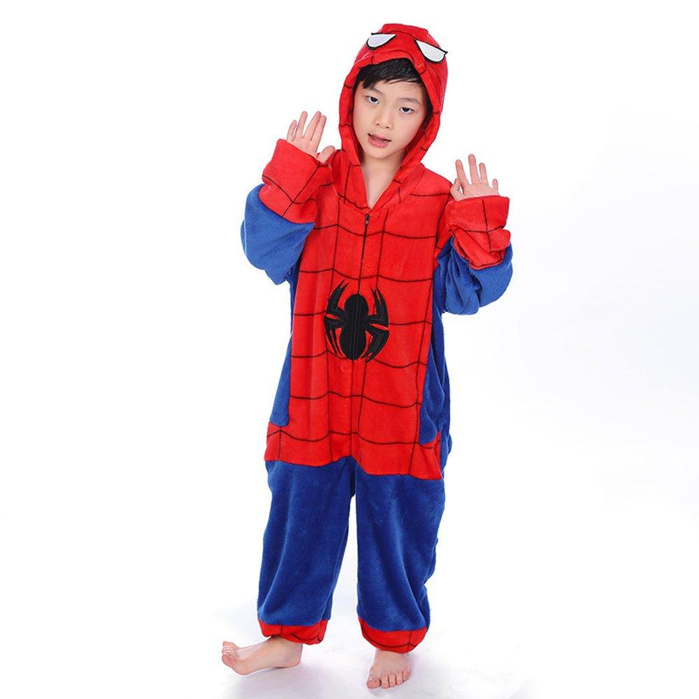 Hero Spiderman Kids Onesies Hoodie Pajamas Kigurumi Costume - Pajamasbuy