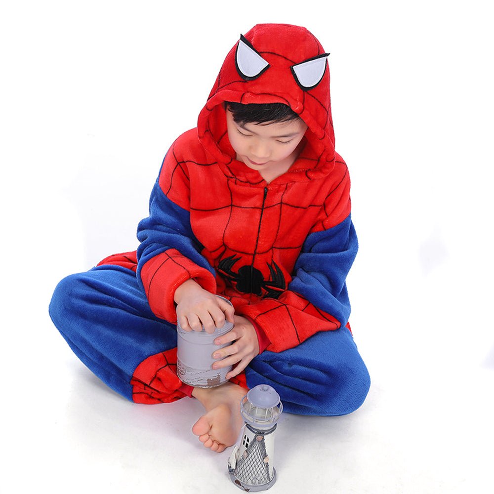 BuyHero Spiderman Kids Onesies Hoodie Pajamas Kigurumi Costume Now Cheaper With 3 - 5 Days Ship - PajamasBuy