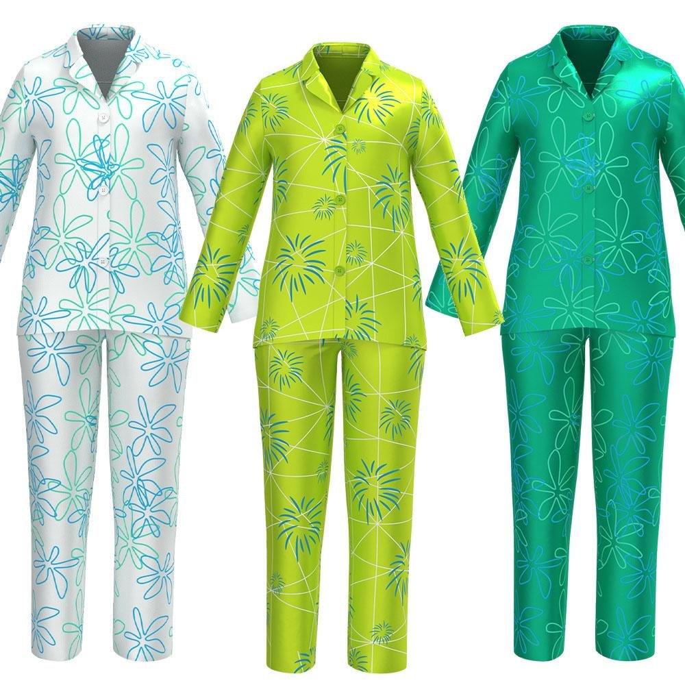 inside out 2 costumes Summer ice silk pajamas Home Wear - Pajamasbuy