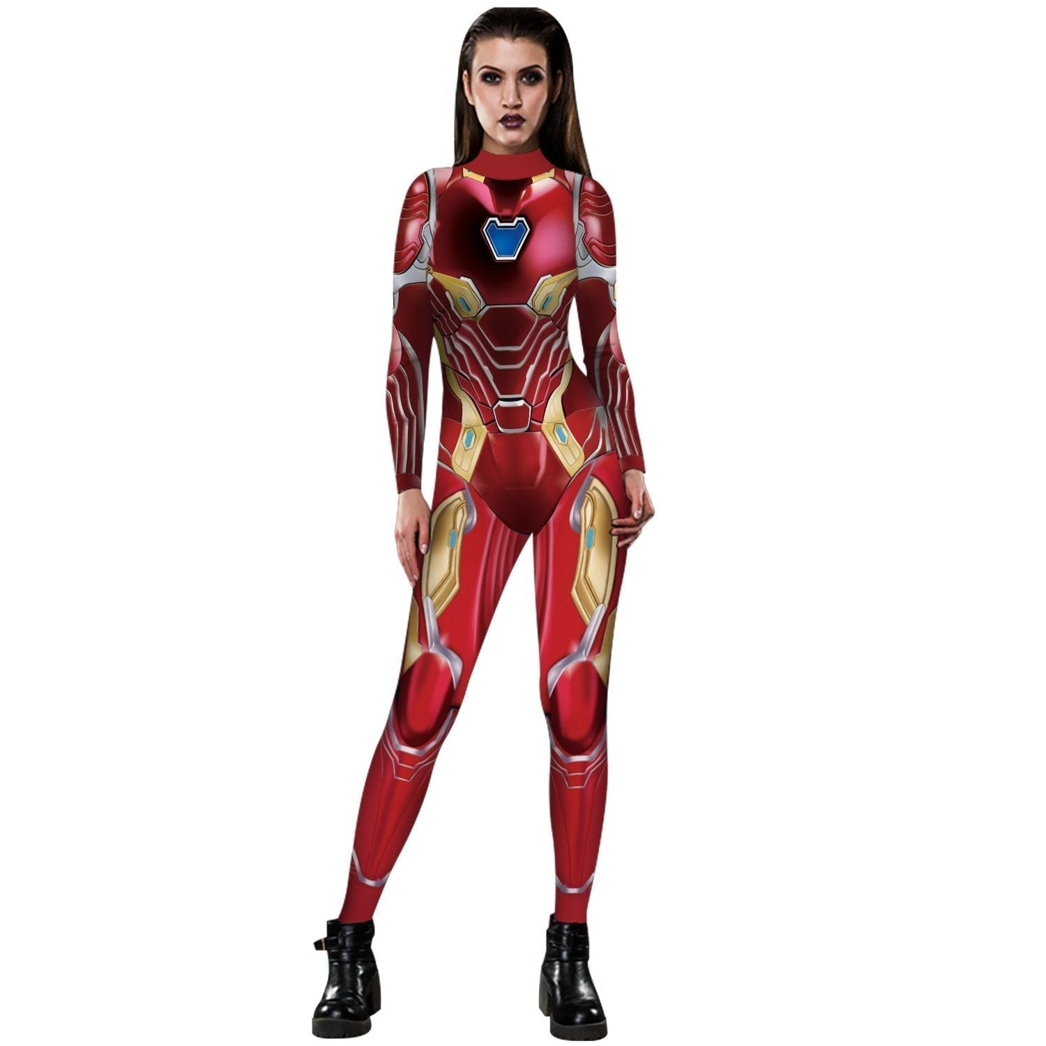 BuyIron Man Outfits Halloween Cosplay Costume Bodycon Women Jumpsuit Now Cheaper With 3 - 5 Days Ship - PajamasBuy