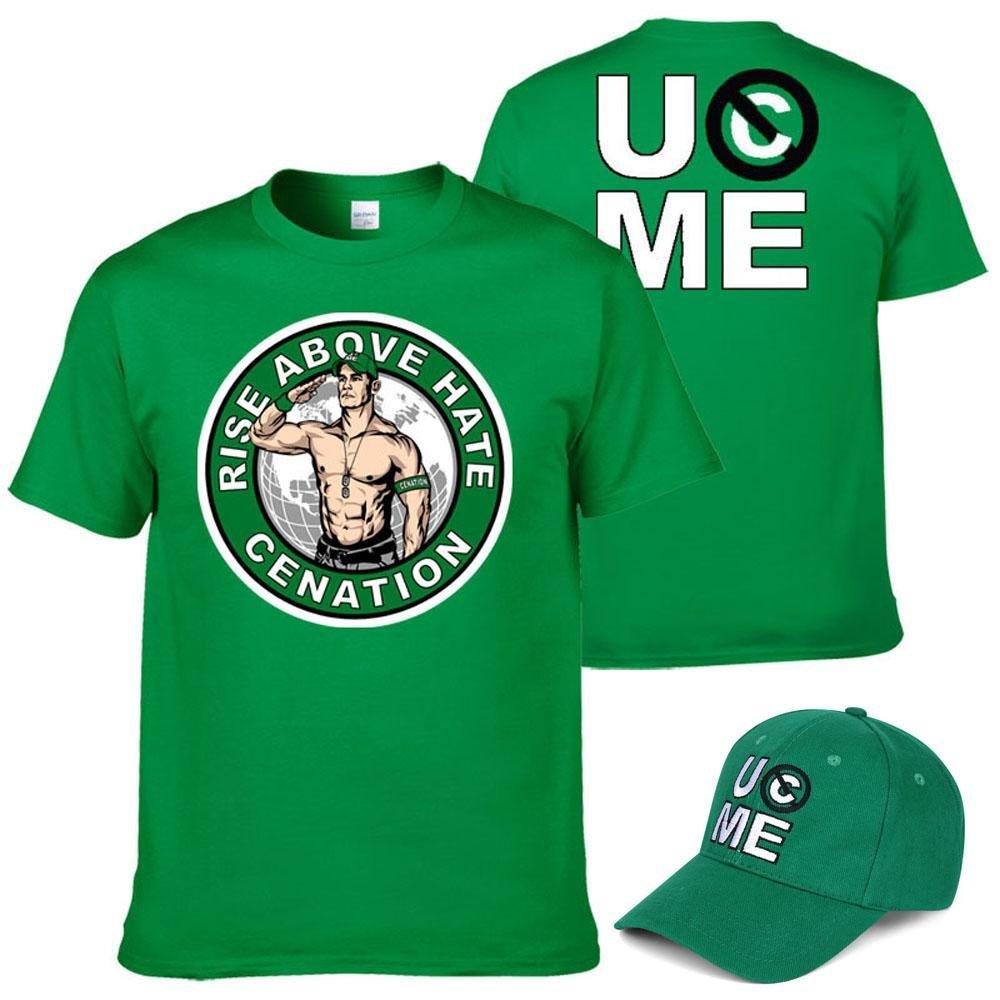 John Cena Costume Set With T-shirt Hat for Adult Kids Boys - Pajamasbuy