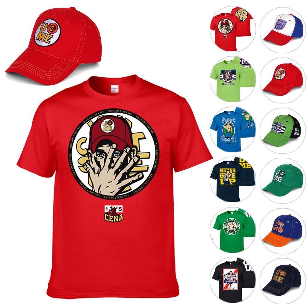 John Cena Costume Set With T-shirt Hat for Adult Kids Boys - Pajamasbuy