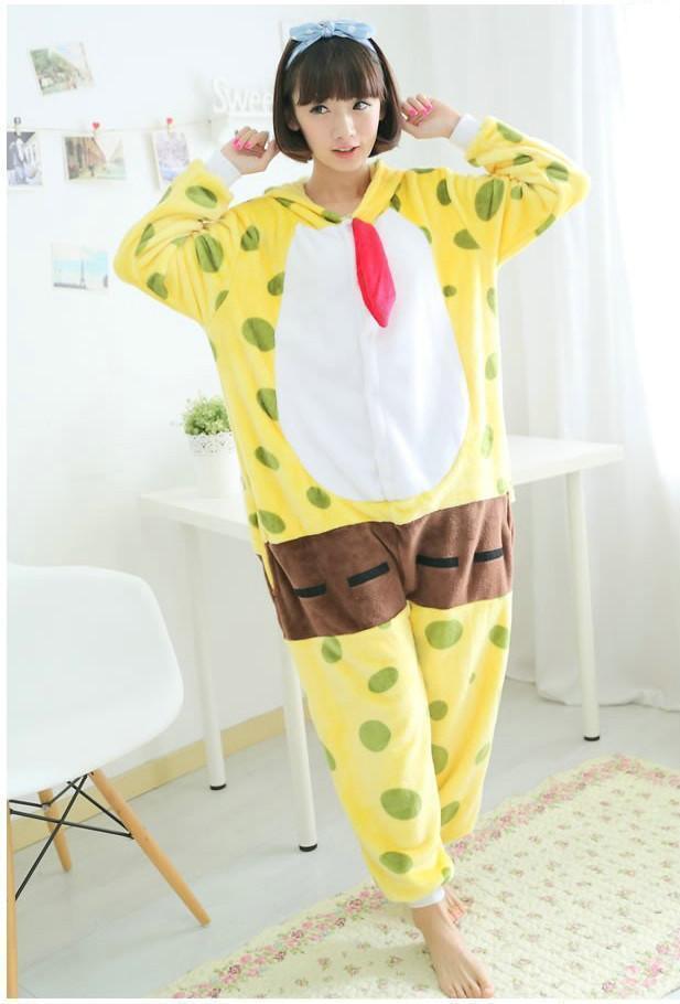 JP Anime Sponge Bob Kigurumi Onesie Pajamas Costume - Pajamasbuy