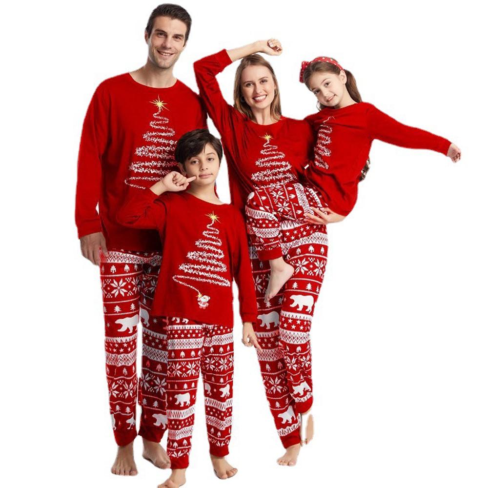 Holiday Home Happy Christmas Family Couples Matching Pajamas Party Sets