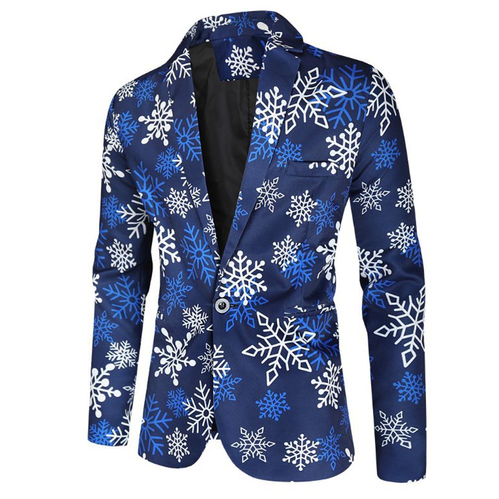 Christmas Black men's Blazer suits Santa 3D print Jackets