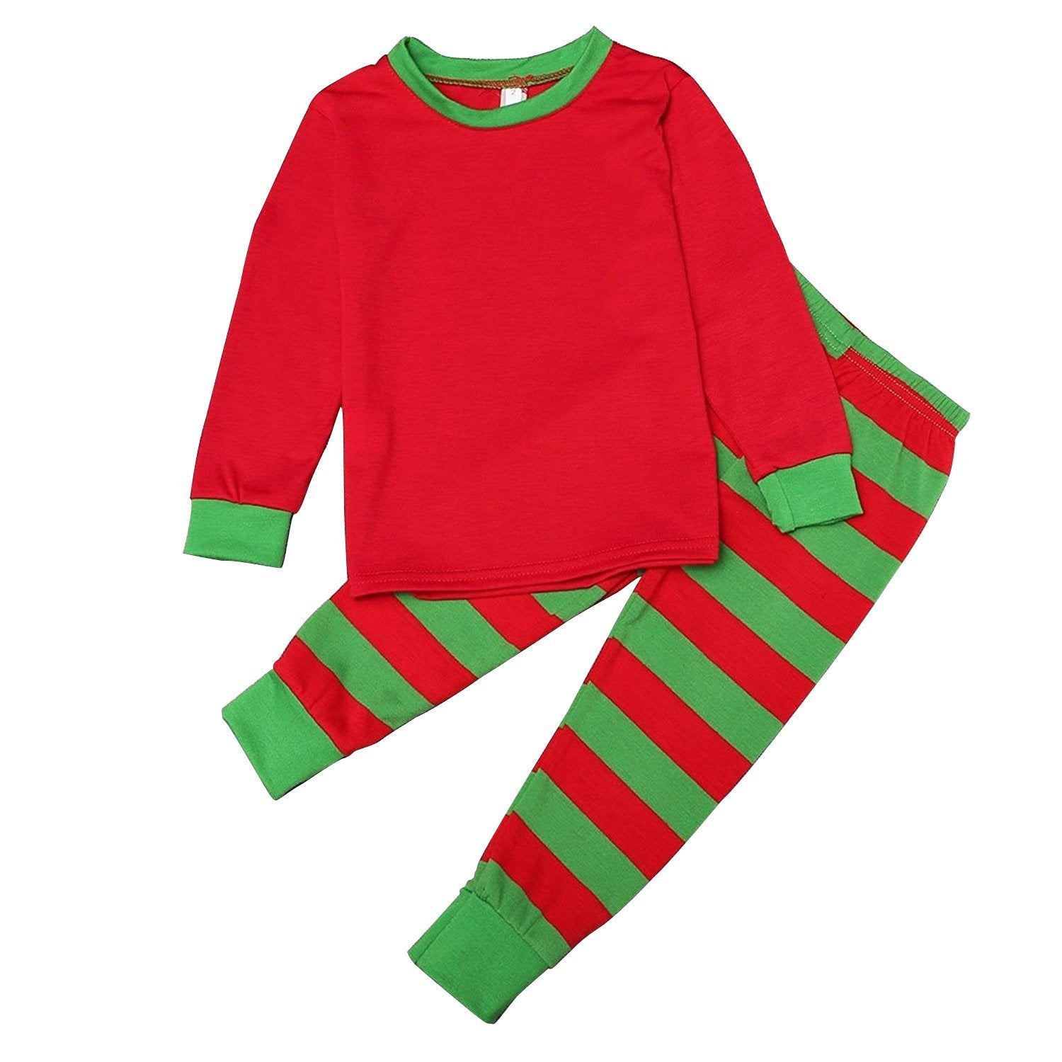 Christmas Family Pajamas Set Stripes Sleepwear Santa Nightwear 2020