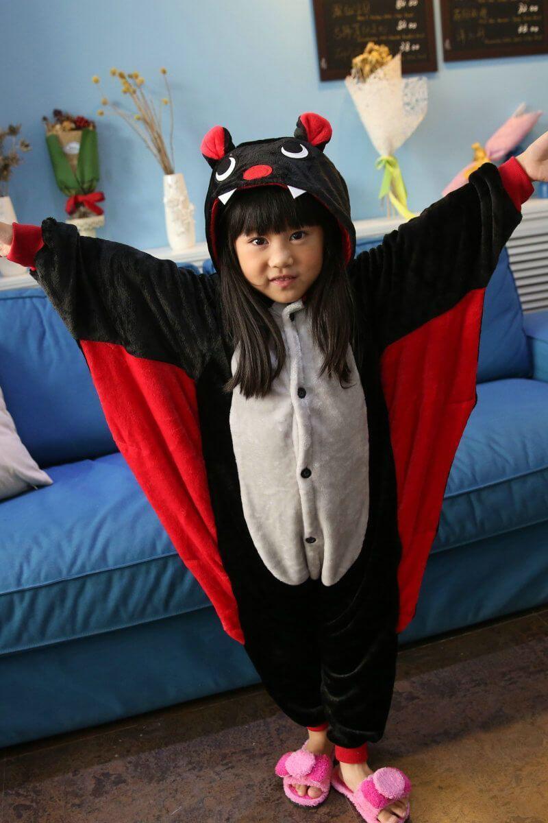 Kids Animal Bat Onesies Hoodie Kigurumi Costume Pajamas - Pajamasbuy