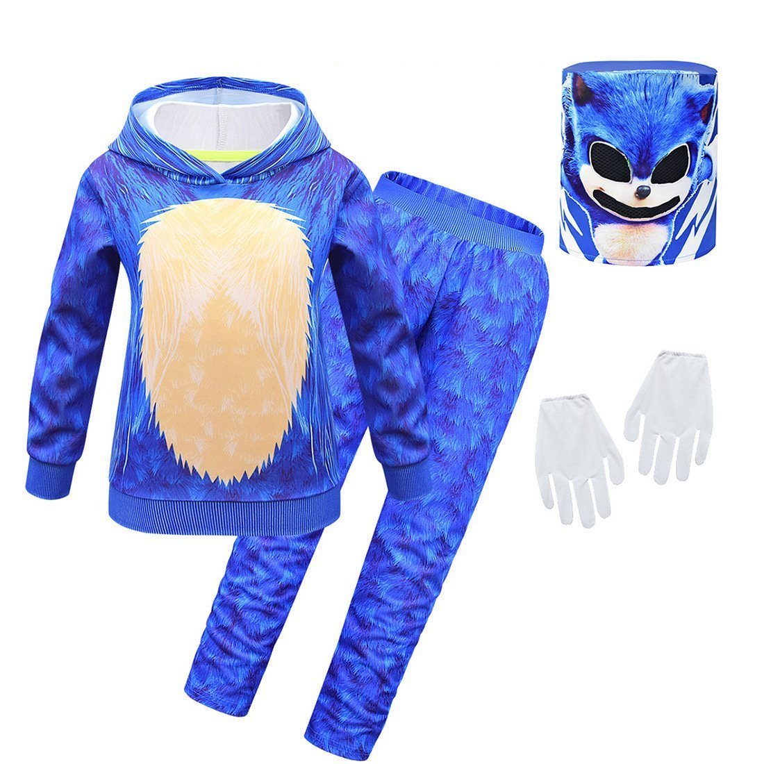 BuyKids Anime Sonic The Hedgehog Costume Game Halloween Boy Girls Hoodies Pants Sets Outfits Now Cheaper With 3 - 5 Days Ship - PajamasBuy