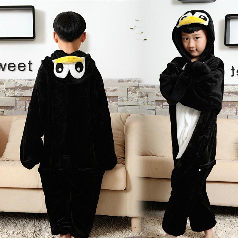 BuyKids Black Penguin Kigurumi Pajamas Animal Onesies costume Now Cheaper With 3 - 5 Days Ship - PajamasBuy