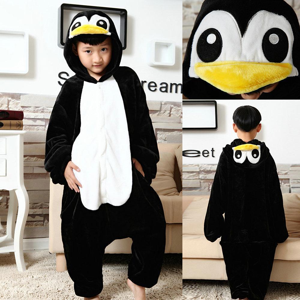 BuyKids Black Penguin Kigurumi Pajamas Animal Onesies costume Now Cheaper With 3 - 5 Days Ship - PajamasBuy