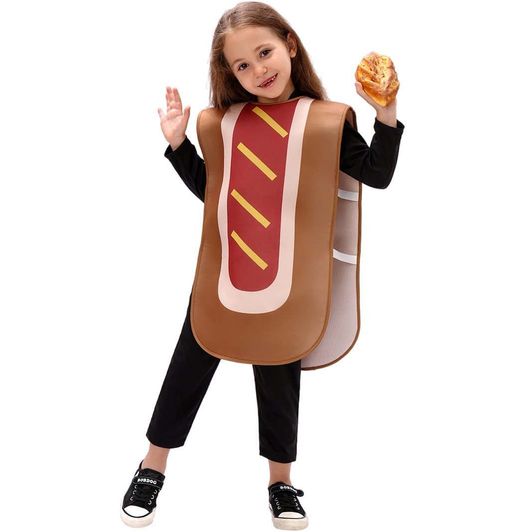 BuyKids Bun Hot Dog Onesie Funny Novelty Halloween Cosplay Party Costume Now Cheaper With 3 - 5 Days Ship - PajamasBuy