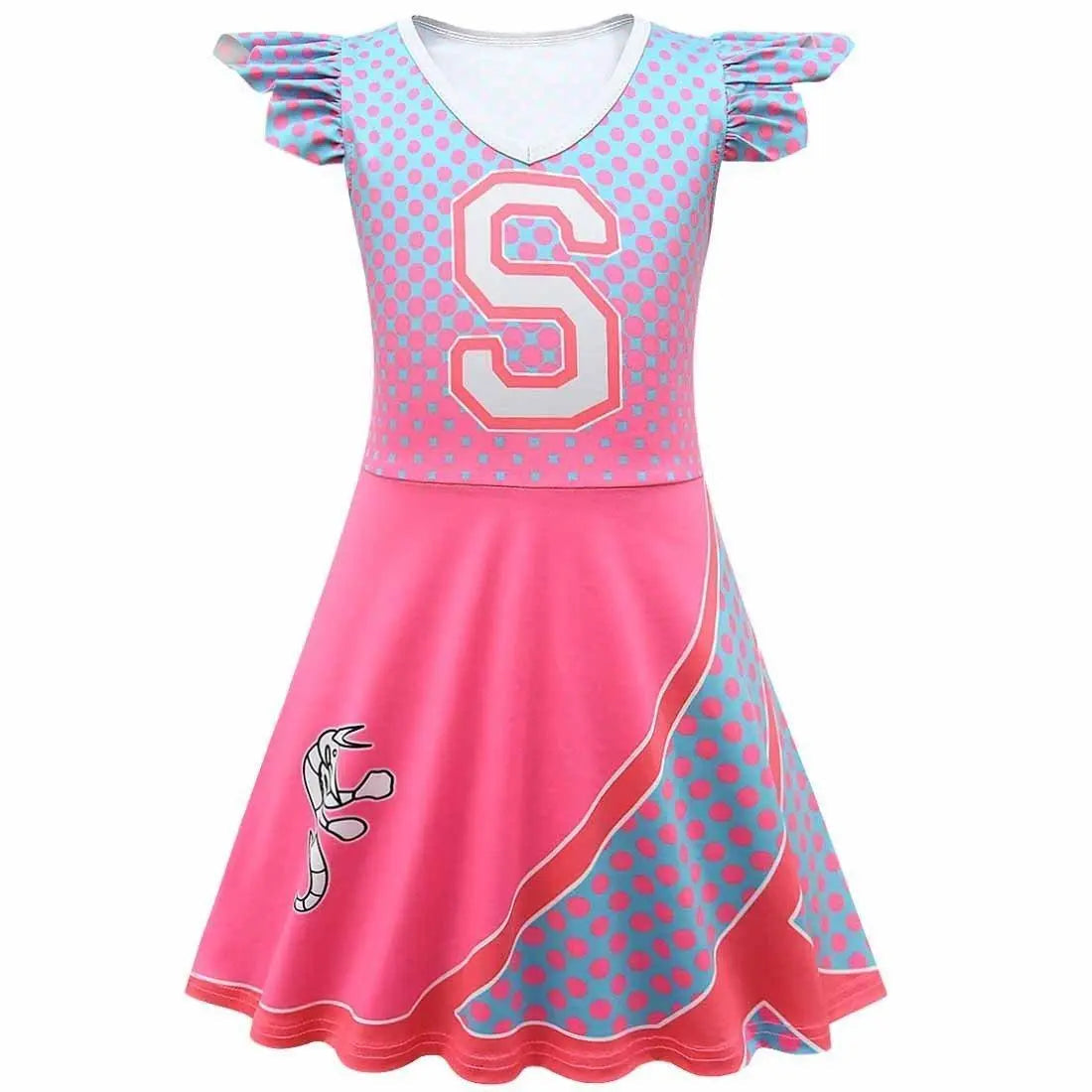 kids costume College Zombies 2 Cheerleader dress Costume Children's Dress - Pajamasbuy