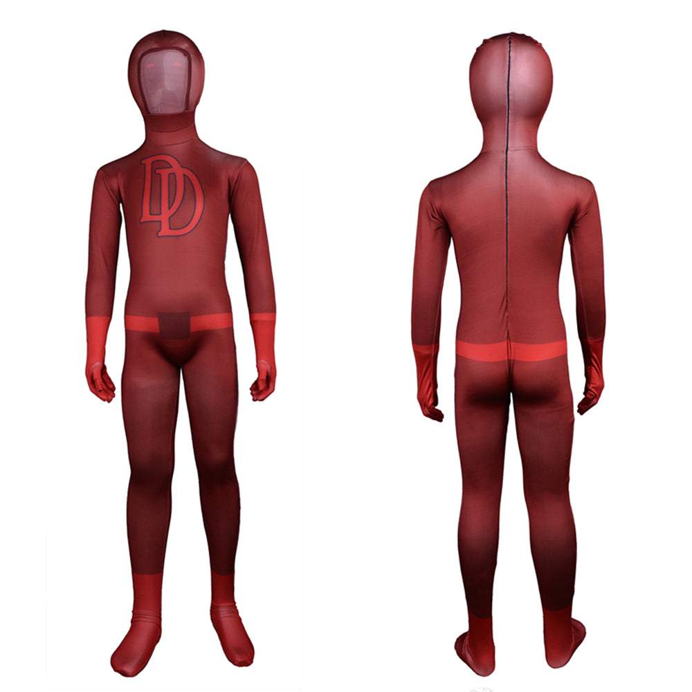 BuyKids Daredevil Zentai Costume Superhero Cosplay Party Spandex Bodysuit Now Cheaper With 3 - 5 Days Ship - PajamasBuy