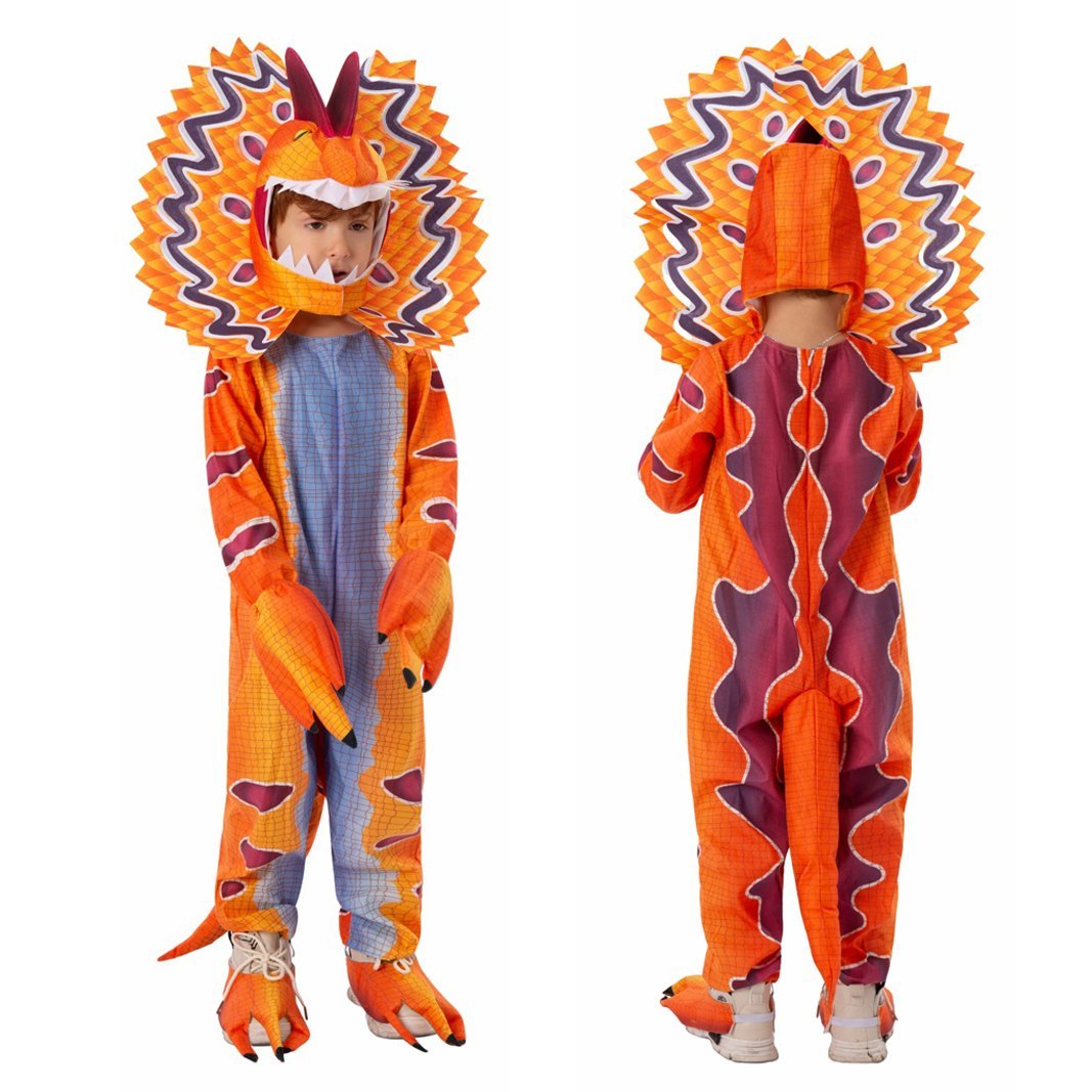 BuyKids Dilophosaurus Orange Animal Halloween Cosplay Party Costumes Now Cheaper With 3 - 5 Days Ship - PajamasBuy