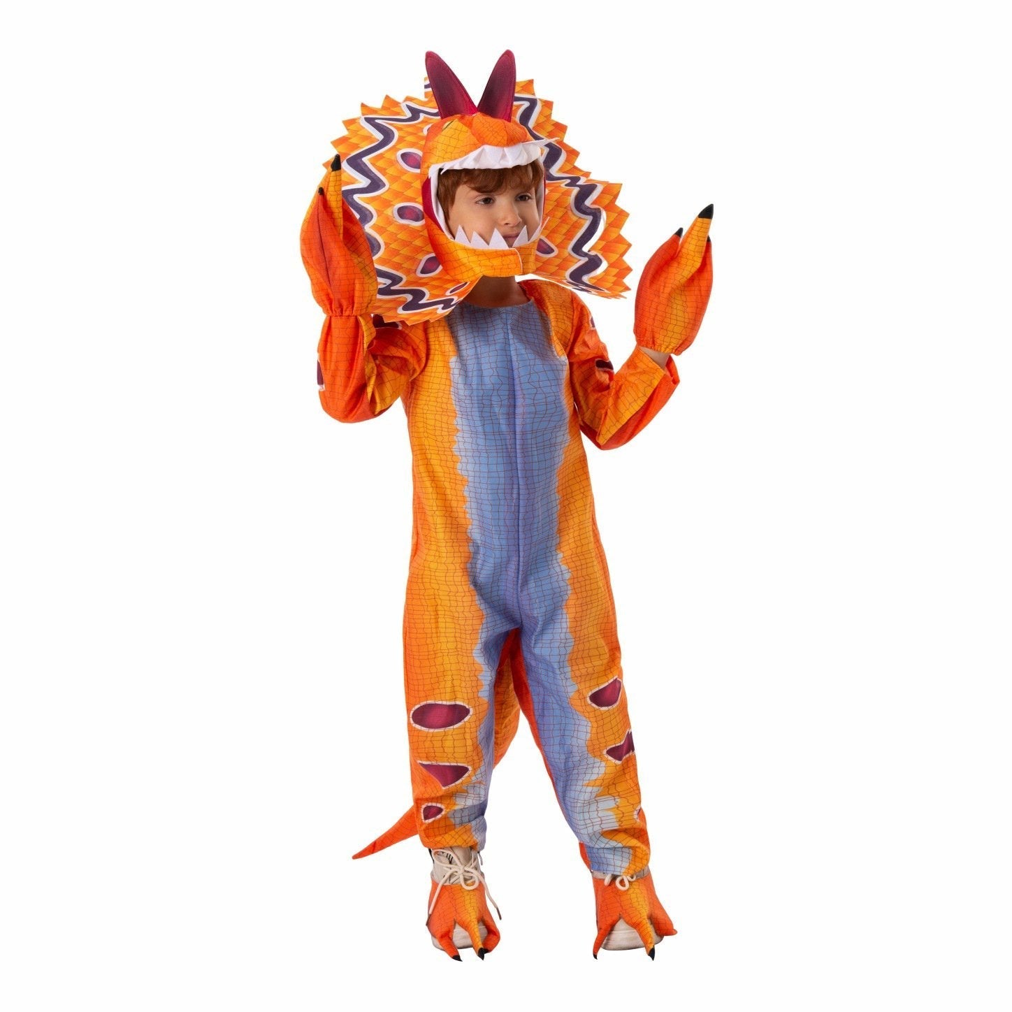 BuyKids Dilophosaurus Orange Animal Halloween Cosplay Party Costumes Now Cheaper With 3 - 5 Days Ship - PajamasBuy