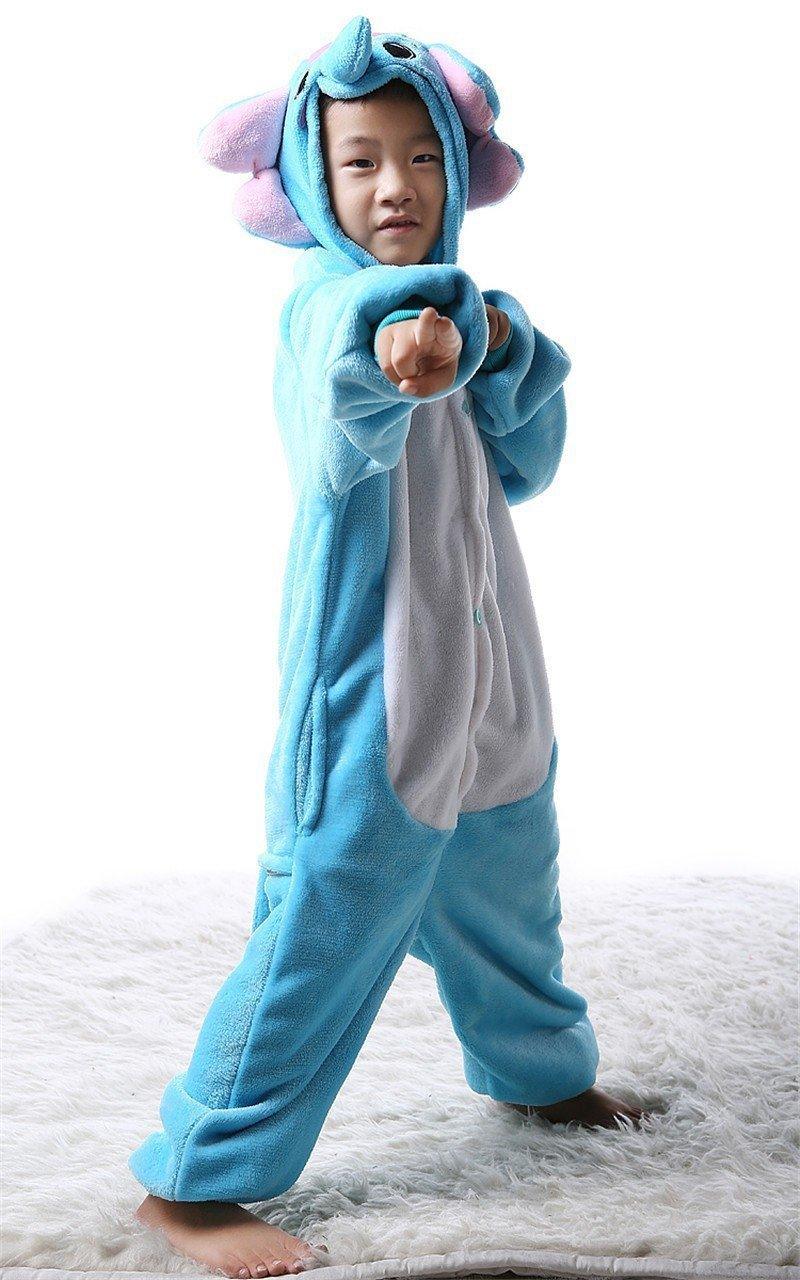 Kids Elephant Dumbo Onesies Hoodie Pajamas Kigurumi Costume - Pajamasbuy