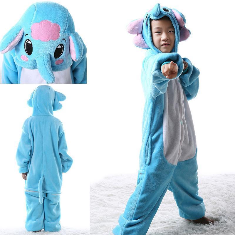 BuyKids Elephant Dumbo Onesies Hoodie Pajamas Kigurumi Costume Now Cheaper With 3 - 5 Days Ship - PajamasBuy