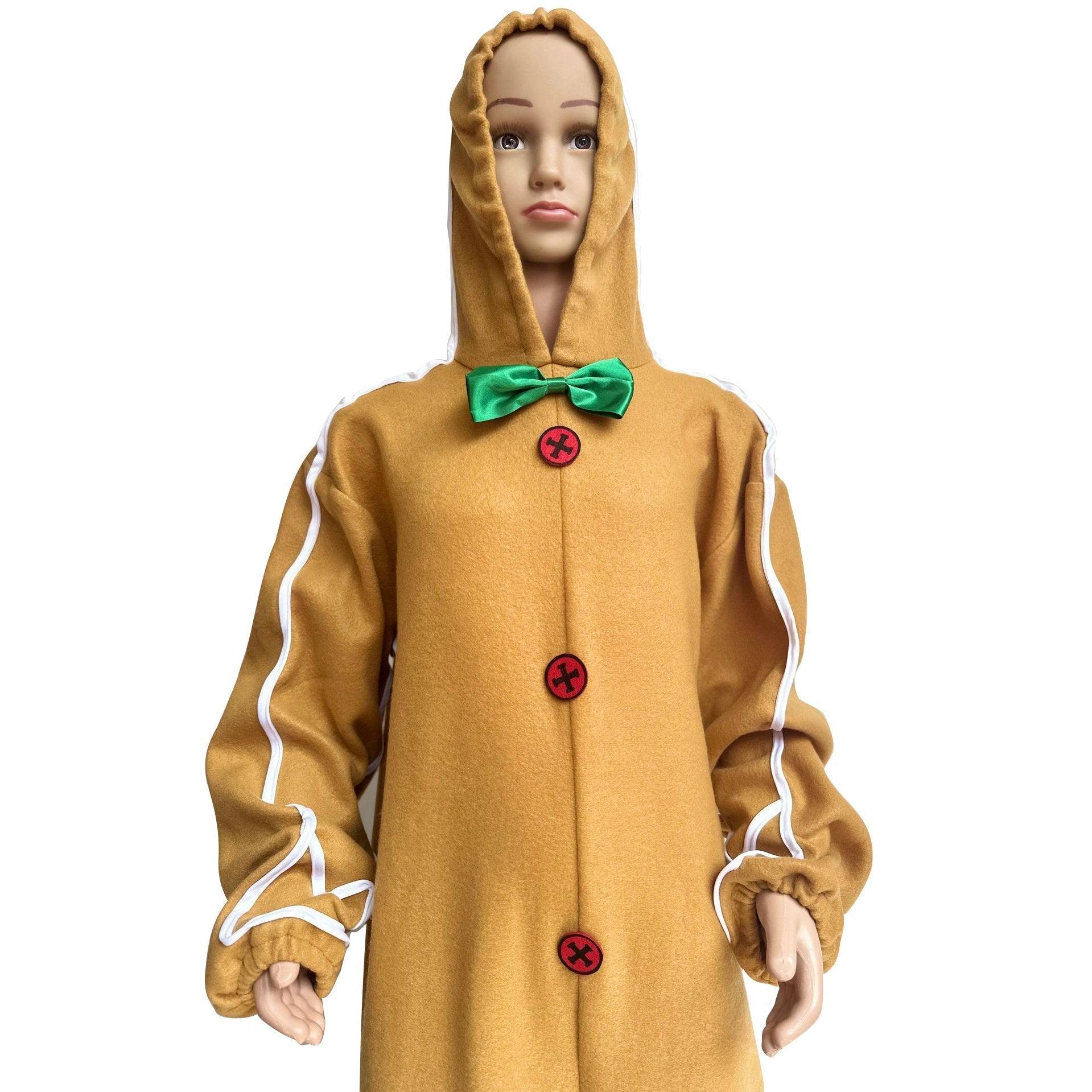 Kids' Gingerbread Man Kigurumi Onesie Cute Christmas Halloween Costume - Pajamasbuy