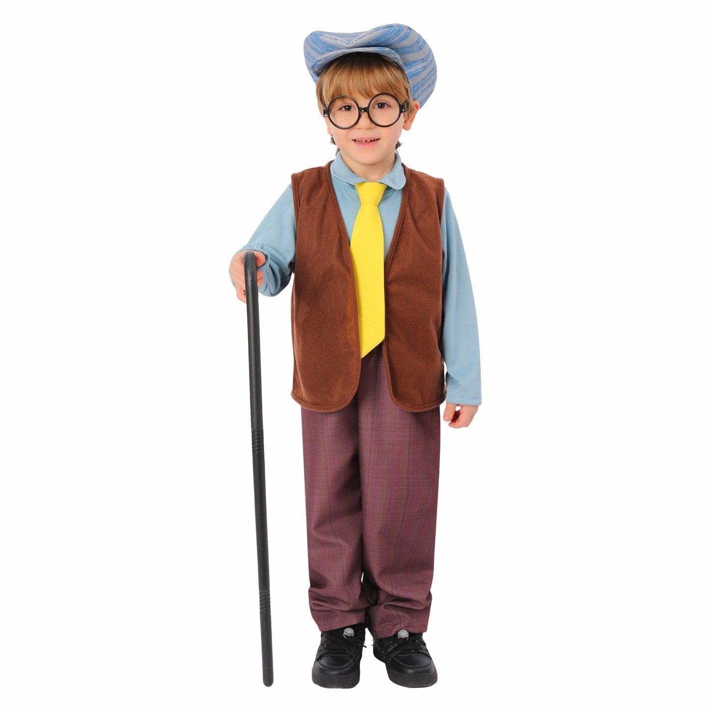 Kids Grandpa Old Man Christmas Costume Festive Role Play Outfit for School Performances - Pajamasbuy