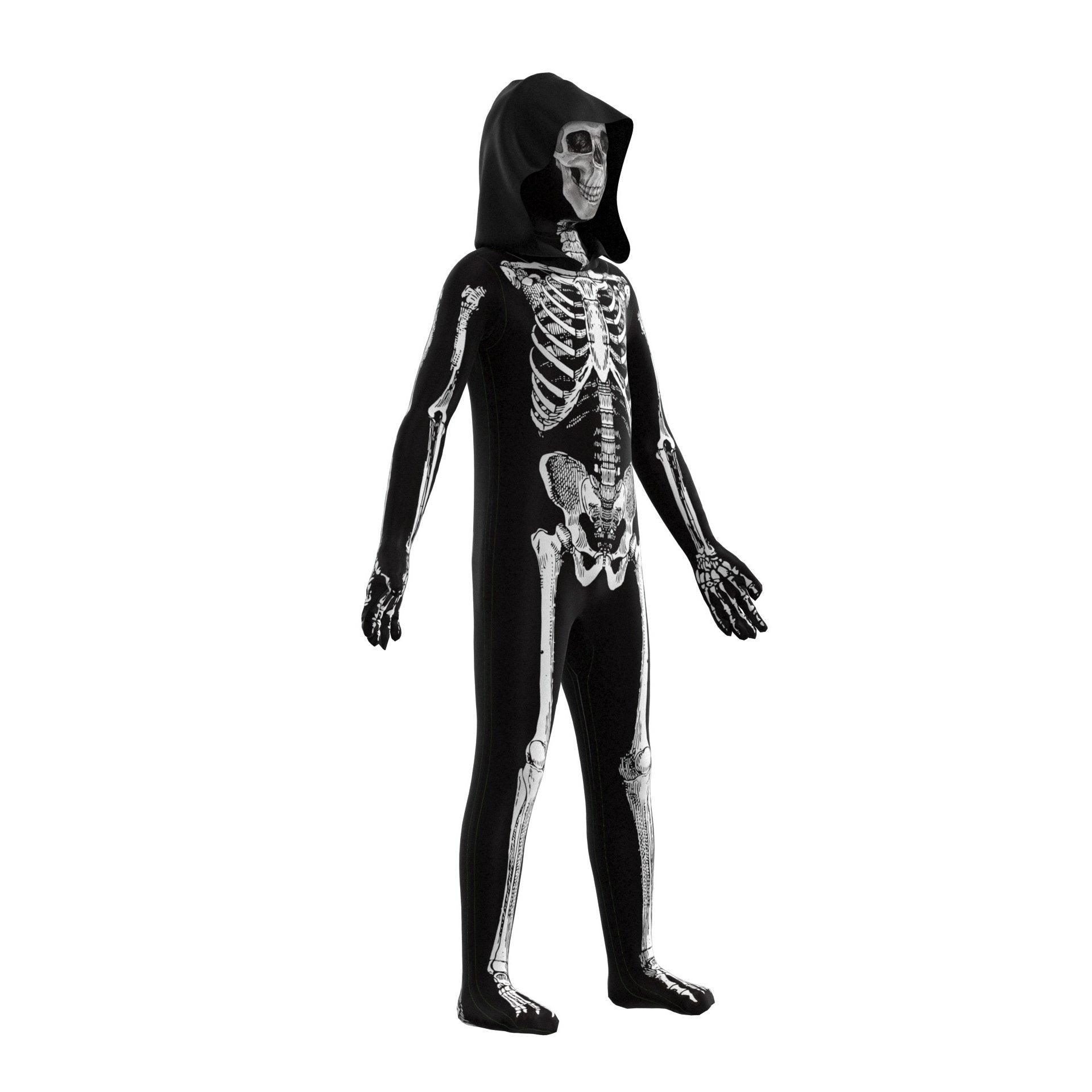 Kids Horror Skull Zentai Jumpsuit Halloween Carnival Cosplay Costumes - Pajamasbuy