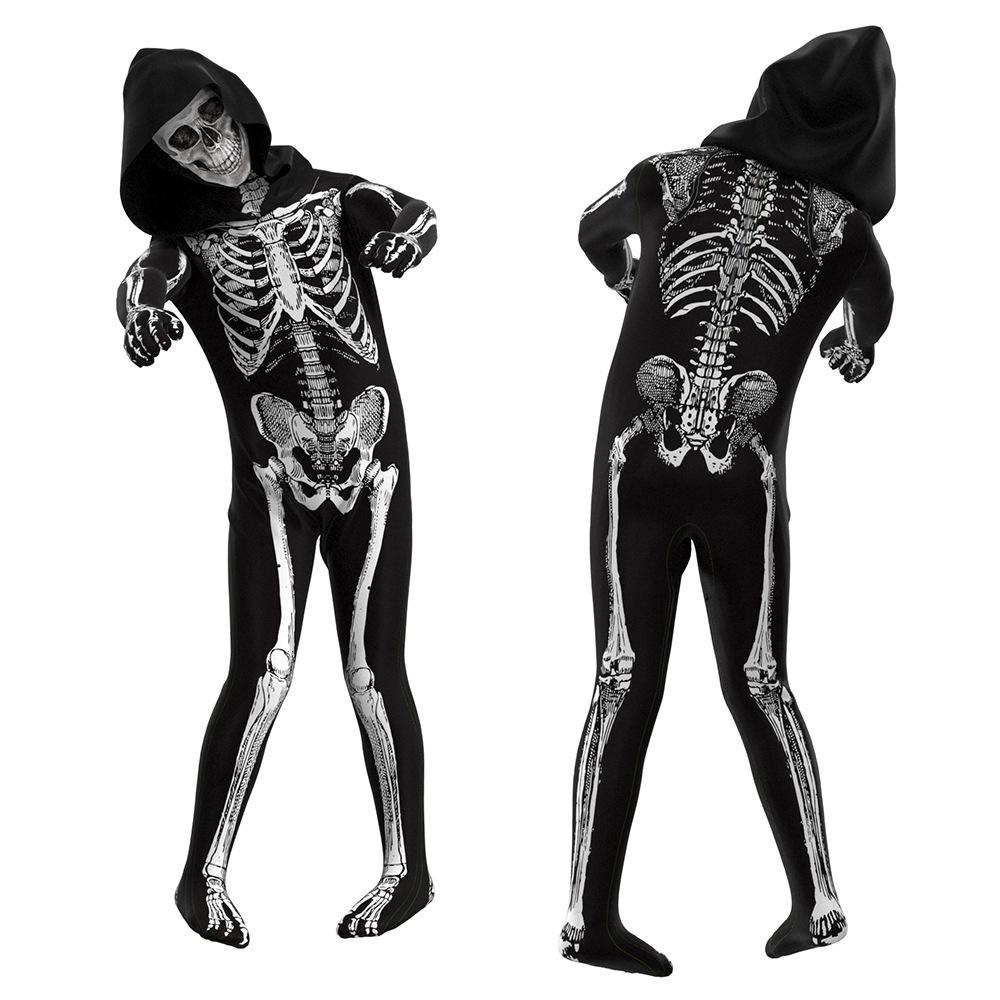 BuyKids Horror Skull Zentai Jumpsuit Halloween Carnival Cosplay Costumes Now Cheaper With 3 - 5 Days Ship - PajamasBuy