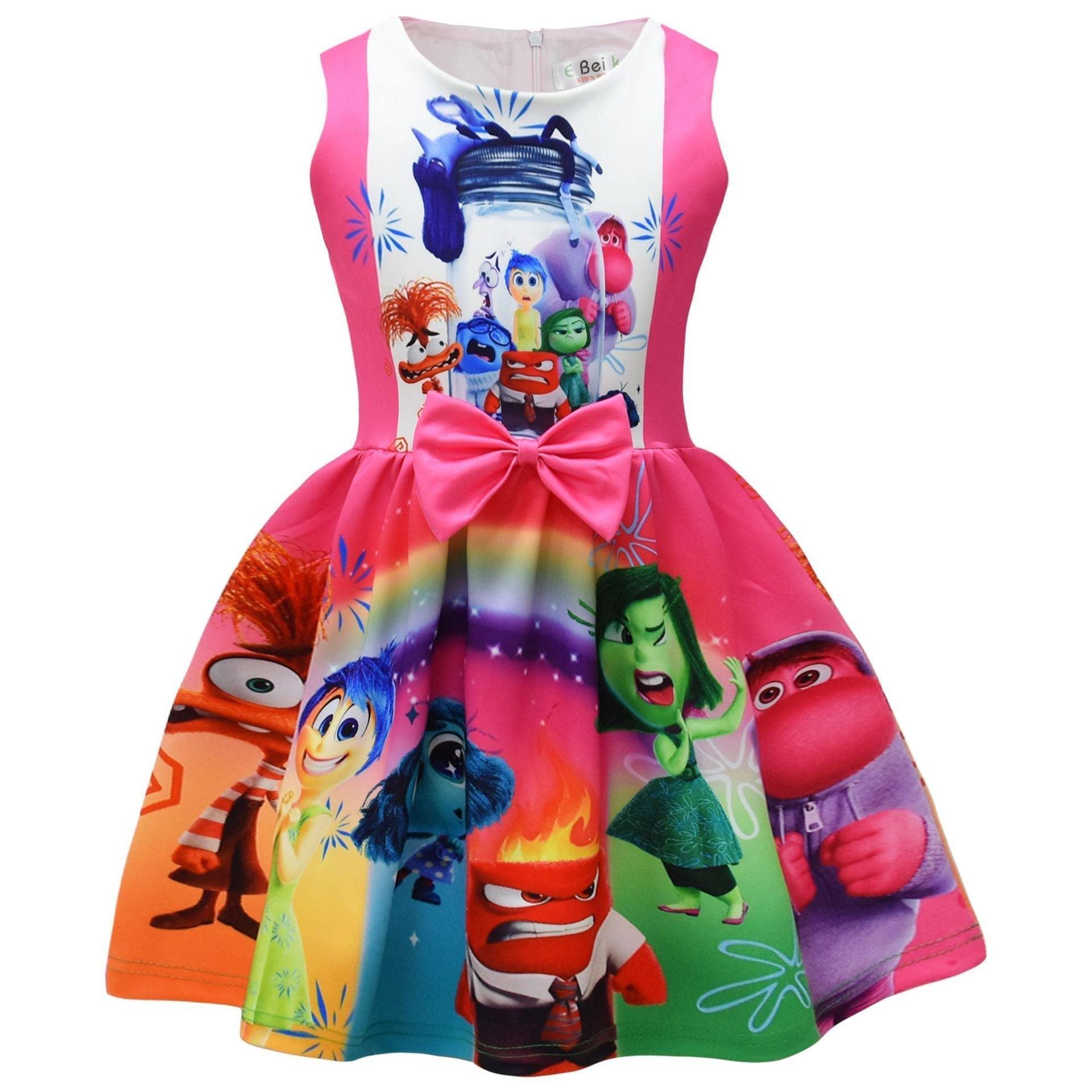 Kids' Inside Out 2 Dress All characters Girls' Movie Costume for Parties and Play - Pajamasbuy