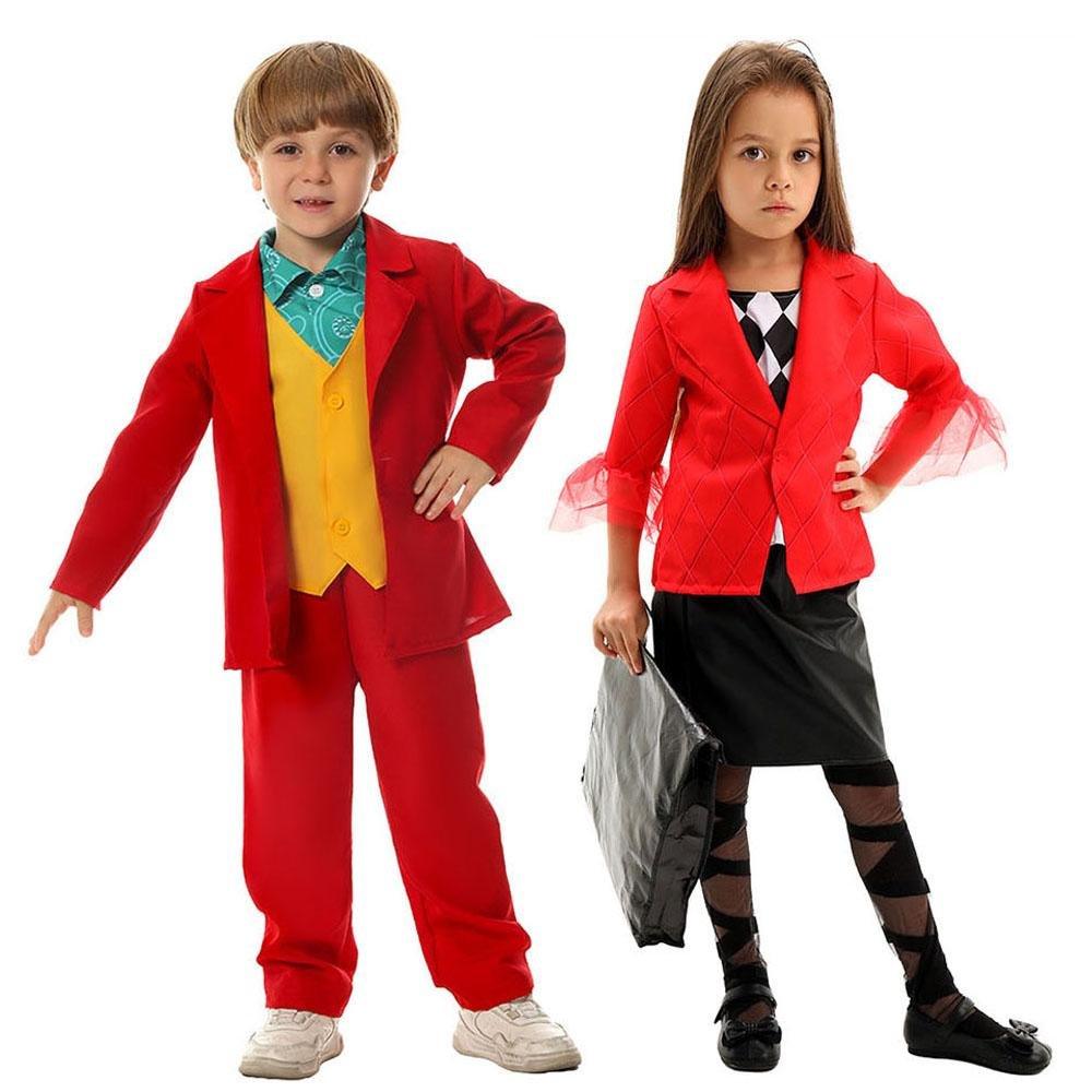 Kids Joker 2 Double Delusion Role Playing Costume Harley Quinn Cosplay Halloween Outfit - Pajamasbuy