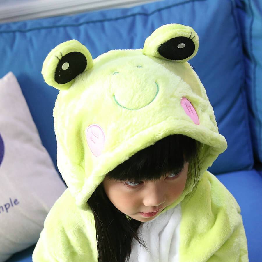 BuyKids Onesies Hoodie Frog Animal Pajamas Kigurumi Costume Now Cheaper With 3 - 5 Days Ship - PajamasBuy