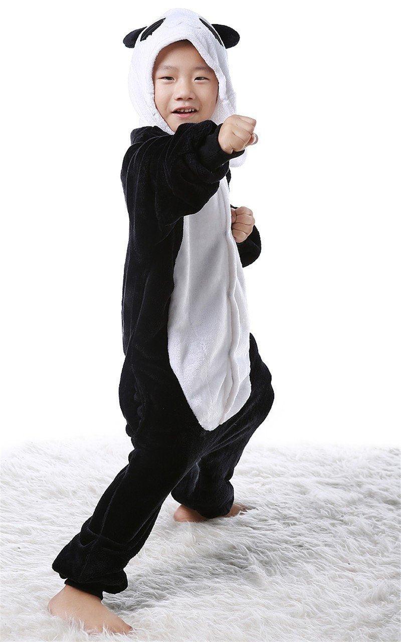 Kids Onesies Panda Animal Kigurumi Pajamas Costume Hoodie - Pajamasbuy