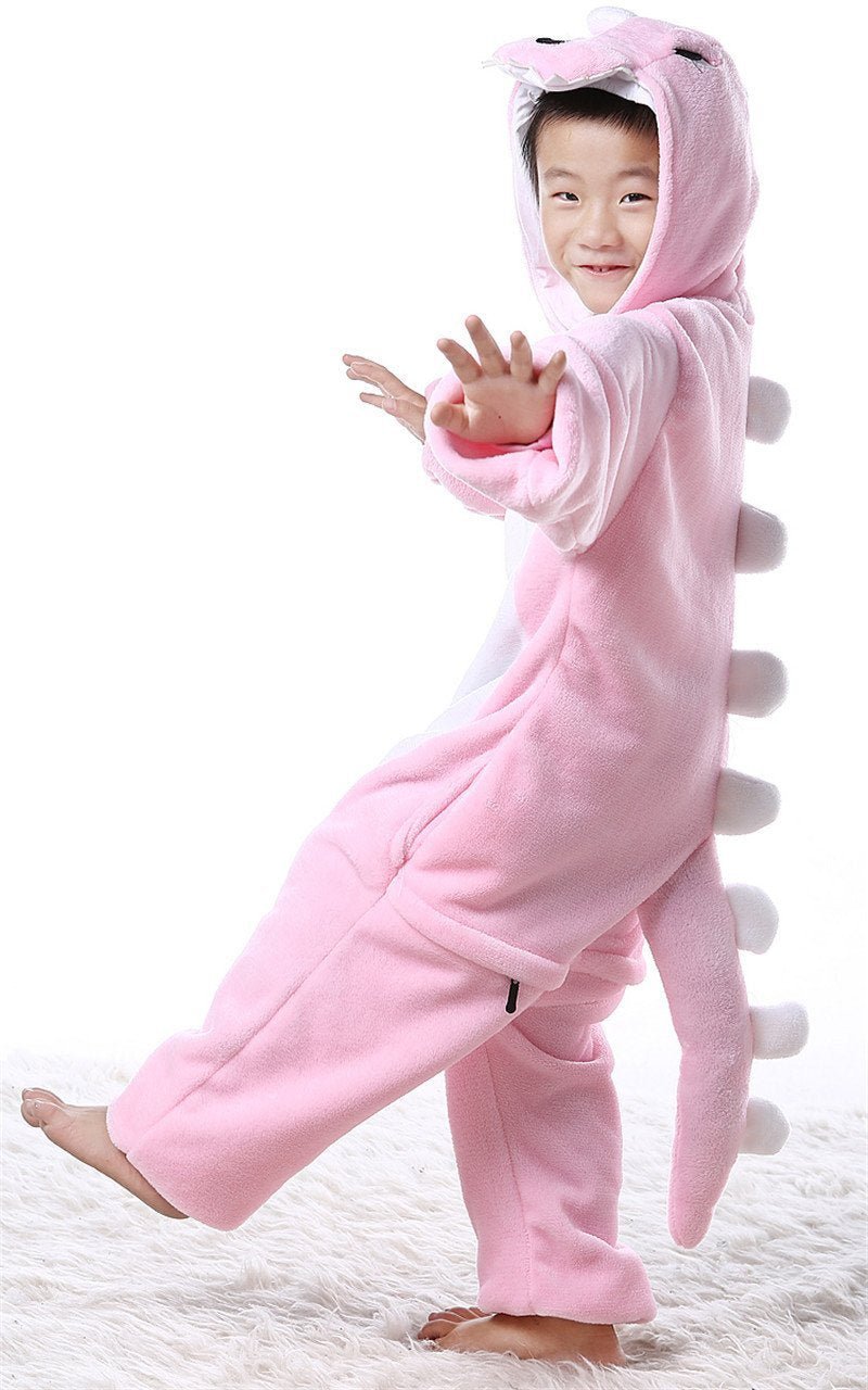 BuyKids Onesies Pink Dinosaur Animal Pajamas Kigurumi Costume Now Cheaper With 3 - 5 Days Ship - PajamasBuy