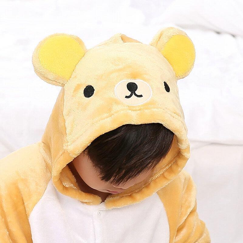 Kids Onesies Rilakkuma Bear Pajamas Animal Costume Kigurumi - Pajamasbuy