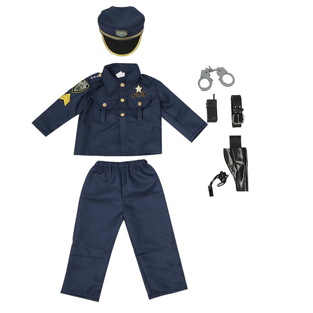 BuyKids Police Cop Costume for Boys Police Office Costume Halloween Cosplay Party Now Cheaper With 3 - 5 Days Ship - PajamasBuy