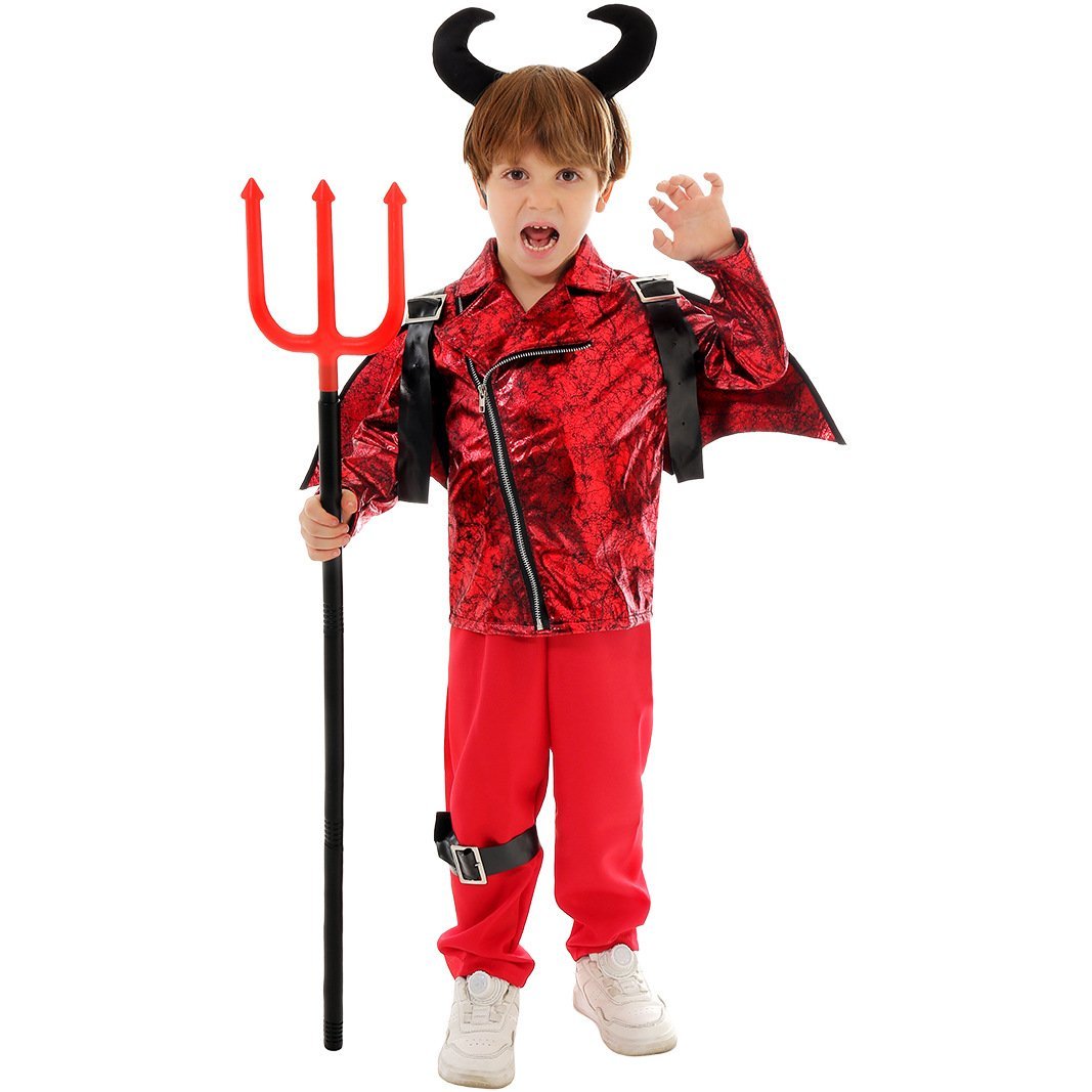 BuyKid's Punk Style Little Devil Costume Halloween Stage Cosplay Now Cheaper With 3 - 5 Days Ship - PajamasBuy