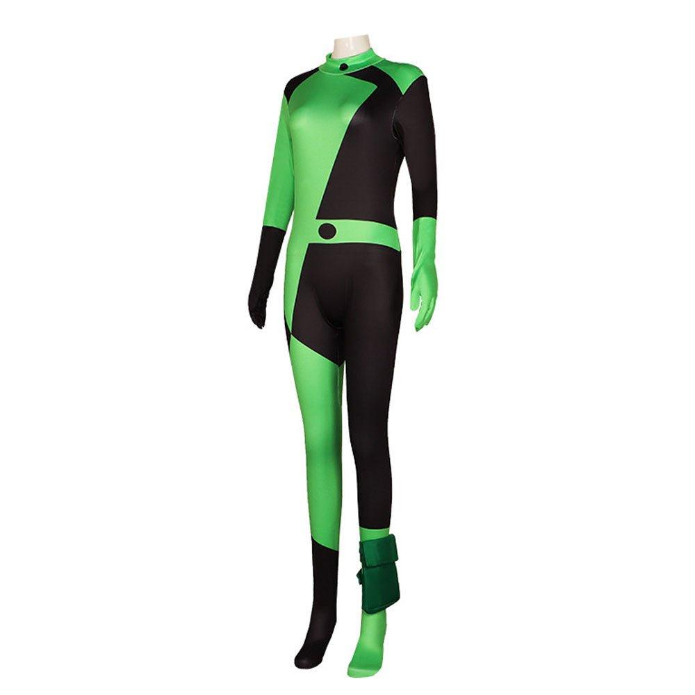 Kim Possible Shego Costume Bodysuit Jumpsuit Party Halloween - Pajamasbuy