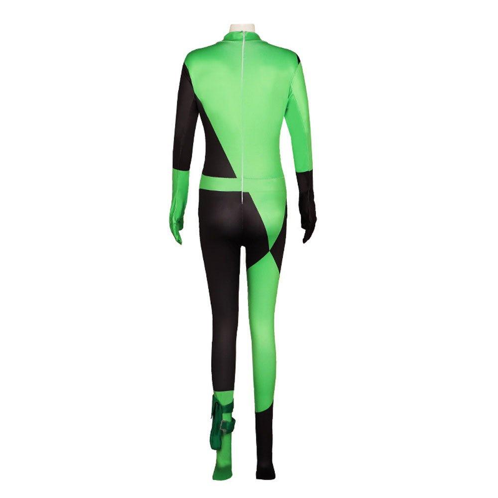 Kim Possible Shego Costume Bodysuit Jumpsuit Party Halloween - Pajamasbuy