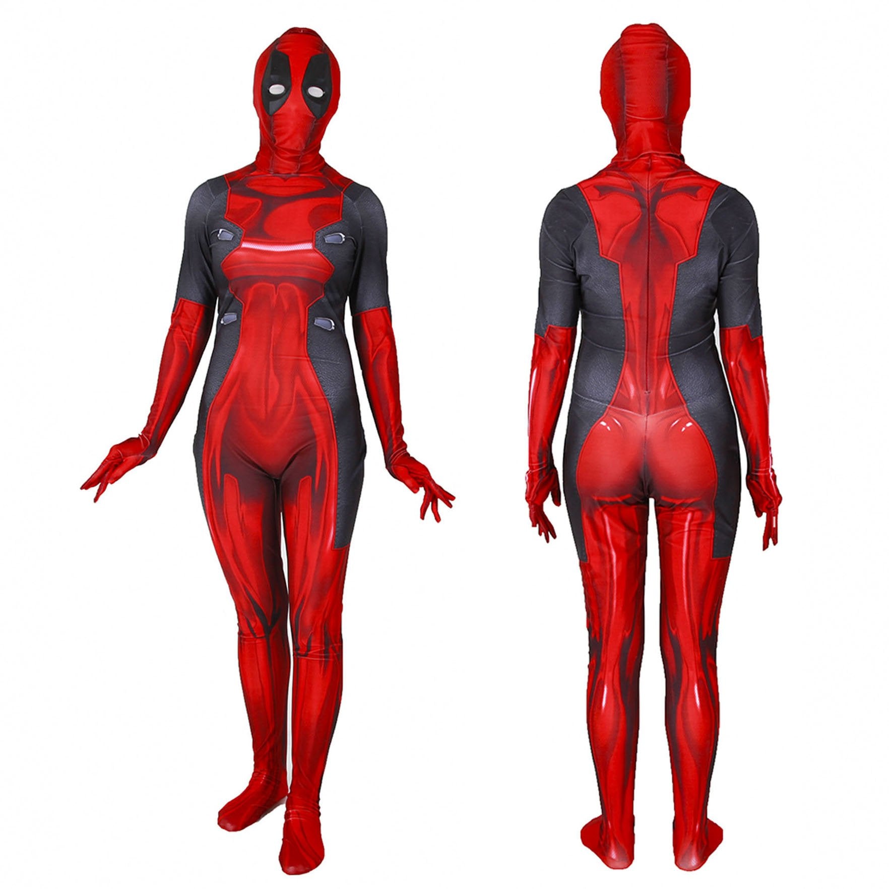 BuyLady and Men Kids Deadpool 3 Bodysuit Costume 2024 Deadpool Wolverine Red With Mask Now Cheaper With 3 - 5 Days Ship - PajamasBuy