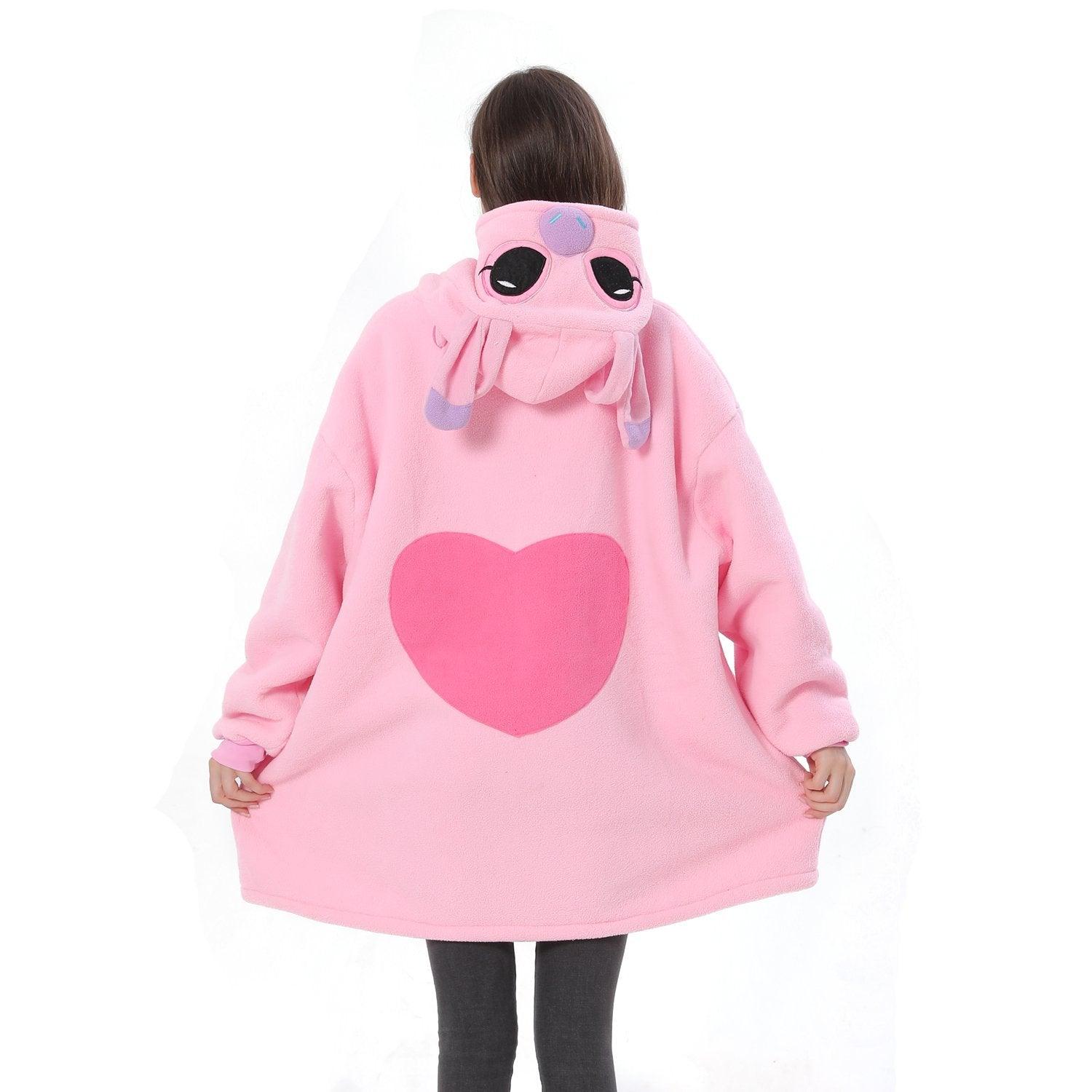 Lilo Stitch Pink Stitch Keep Warm Cosplay Costume Cozy Cartoon Lazy TV Blanket - Pajamasbuy