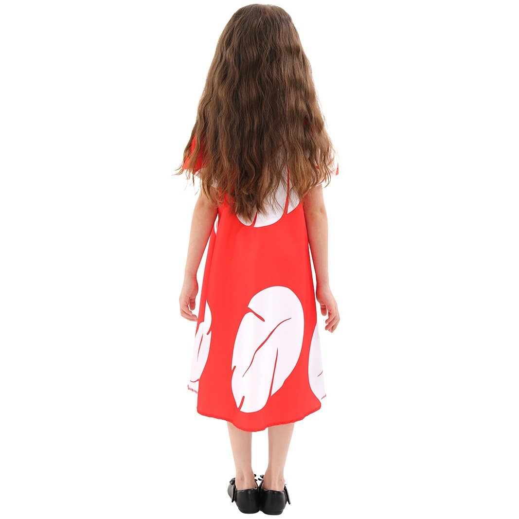 BuyLilo Stitch stage dress cosplay costume Lilo Red Dress Leaf Dress Now Cheaper With 3 - 5 Days Ship - PajamasBuy