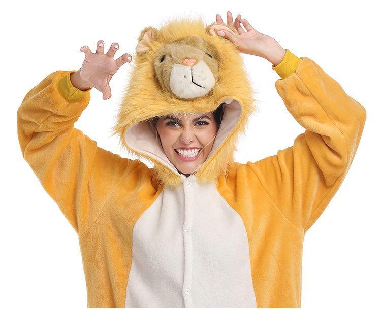 BuyLion Animal Kigurumi Onesies For Adult Costume Pajamas Now Cheaper With 3 - 5 Days Ship - PajamasBuy