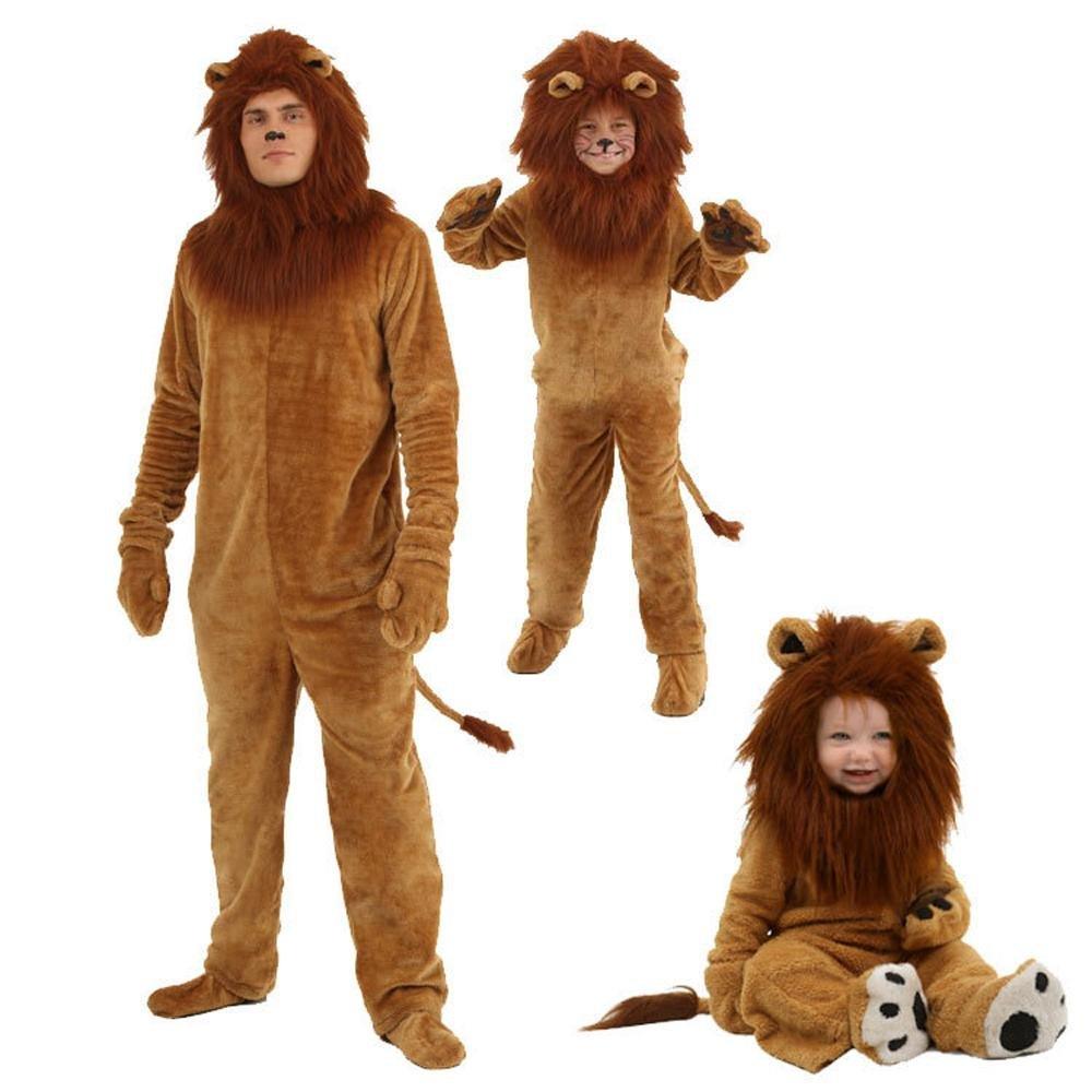 lion costume wizard of oz real animal party Cosplay Adult Kids Matching - Pajamasbuy