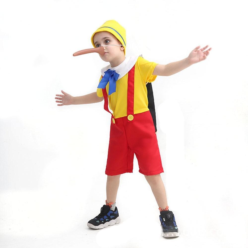 Long nose Pinocchio Set Halloween Carnival Cosplay Costume For Kids - Pajamasbuy