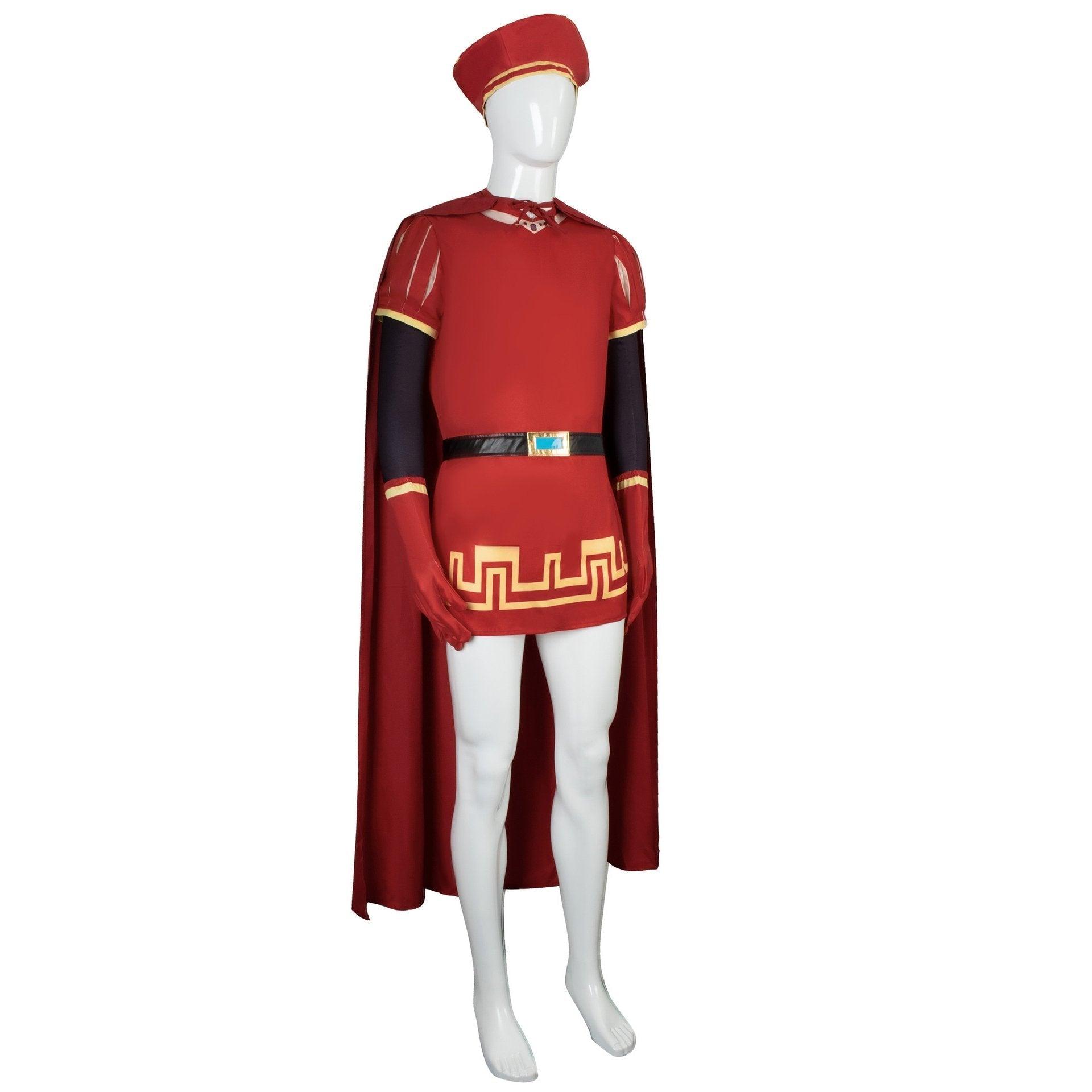 Lord Farquaad Halloween Cosplay Costume Shrek Red Robe Cape - Pajamasbuy