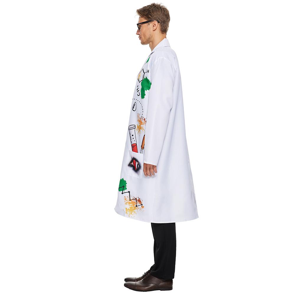 BuyMad Scientist Coat with Wig Halloween carnival costume for Adult Now Cheaper With 3 - 5 Days Ship - PajamasBuy