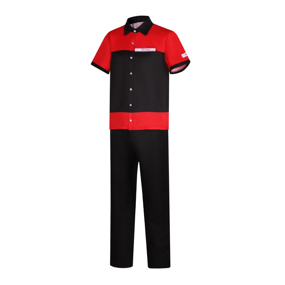 BuyManny's Burger Shop Clerk Cosplay Costume Bryan Tyler Employee Uniform Now Cheaper With 3 - 5 Days Ship - PajamasBuy