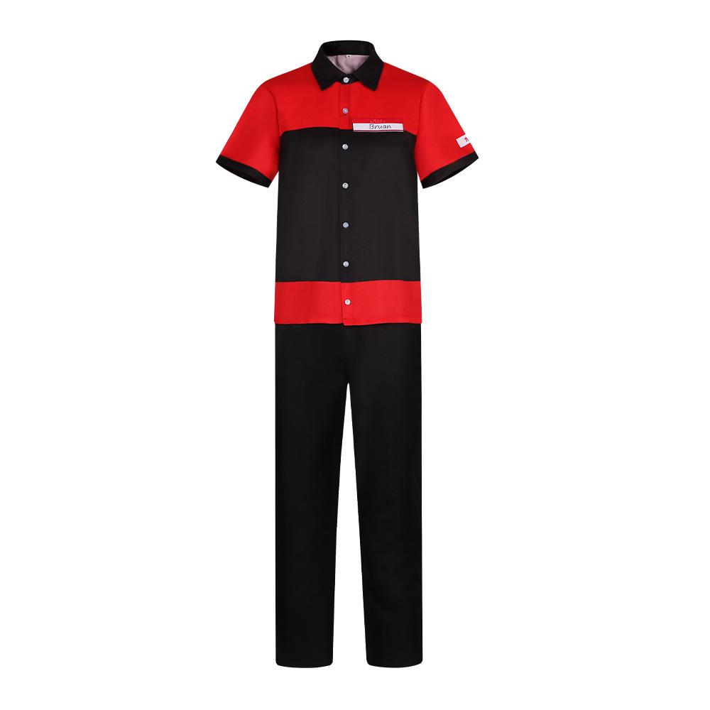 BuyManny's Burger Shop Clerk Cosplay Costume Bryan Tyler Employee Uniform Now Cheaper With 3 - 5 Days Ship - PajamasBuy