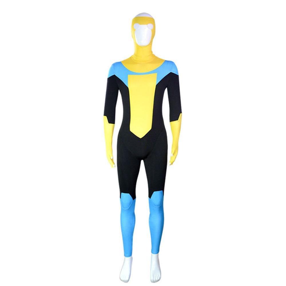 Mark Grayson Invincible Costume Bodysuit Zentai Hero Cloak Cosplay - Pajamasbuy